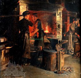 Гейнріх-Август-Йоган Траншель (1870-?) «У кузні»  -artmuseum.org.ua 
